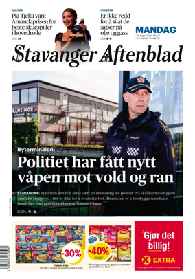 Cover of Stavanger Aftenblad
