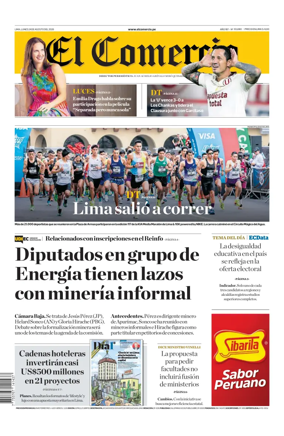 Cover of Diario El Comercio