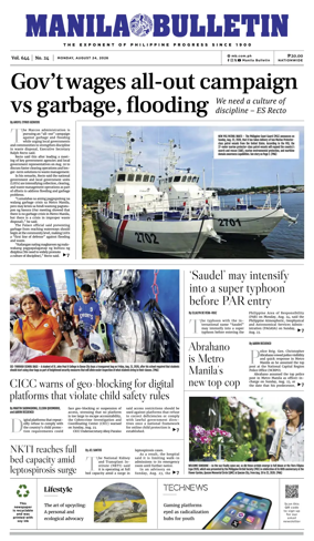 Cover of Manila Bulletin