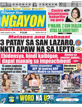 Cover of Pilipino Star Ngayon