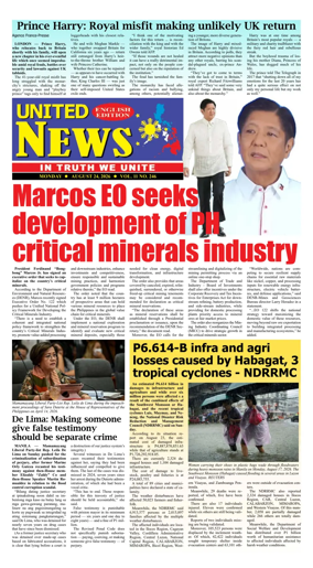 Cover of United News - English Edition