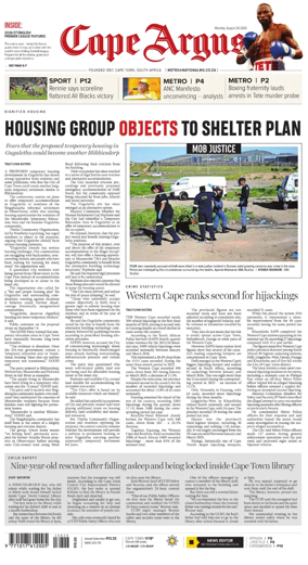 Cover of Cape Argus (PM Edition)