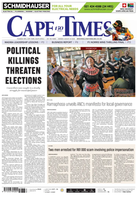 Cover of Cape Times