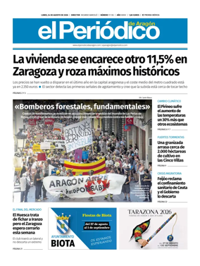 Cover of El Periodico Aragon