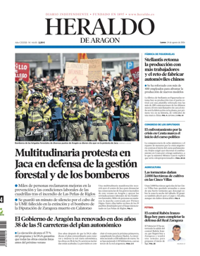 Cover of Heraldo de Aragon