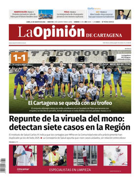 Cover of La Opinion de Murcia (Cartagena)