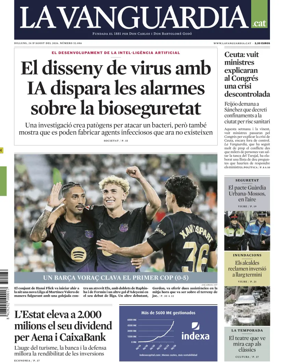 Cover of La Vanguardia (Catalonia - 1st edition)