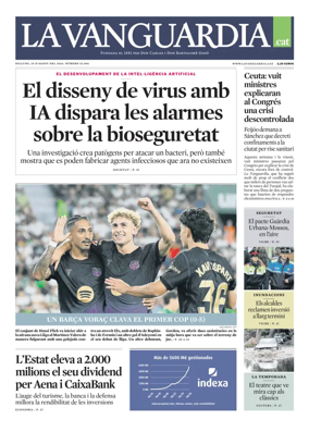 Cover of La Vanguardia (Catala)