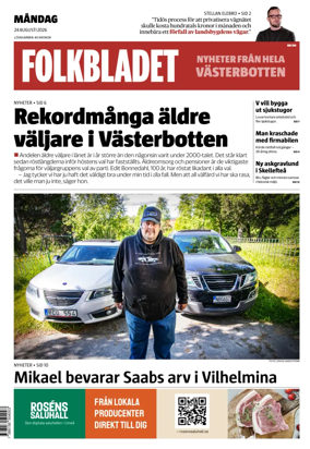 Cover of Folkbladet Vasterbotten