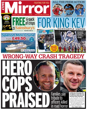 Cover of Daily Mirror (Northern Ireland)