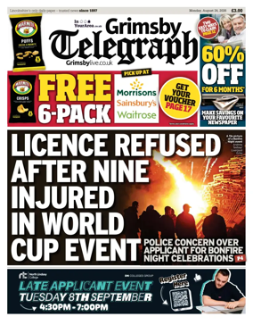 Cover of Grimsby Telegraph