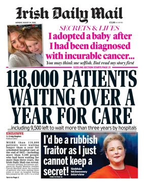Cover of Irish Daily Mail