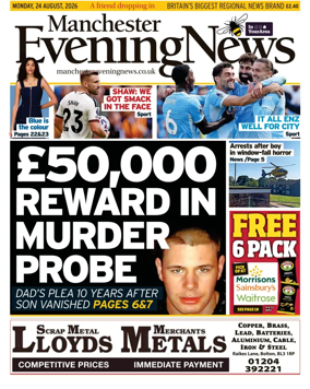Cover of Manchester Evening News