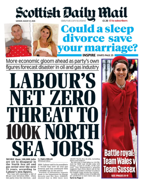Cover of Scottish Daily Mail