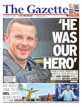 Cover of Teesside Evening Gazette