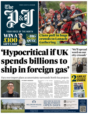 Cover of The Press and Journal (Aberdeen and Aberdeenshire)