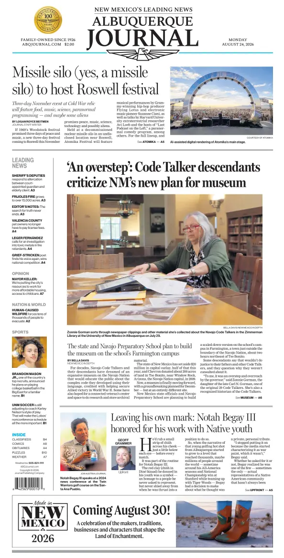 Cover of Albuquerque Journal