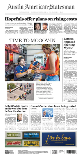Cover of Austin American-Statesman