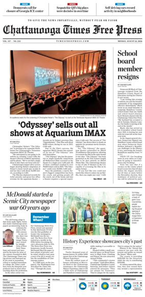 Cover of Chattanooga Times Free Press