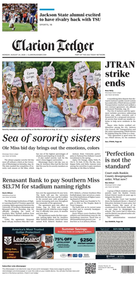 Cover of Clarion Ledger