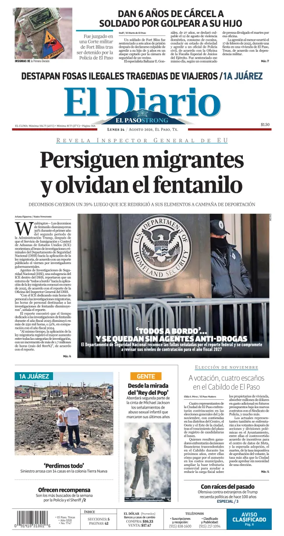 Cover of El Diario de El Paso