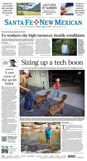 Cover of Santa Fe New Mexican