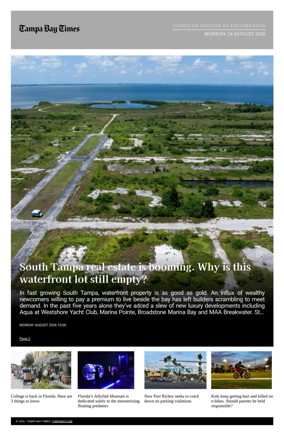 Cover of Tampa Bay Times TFP