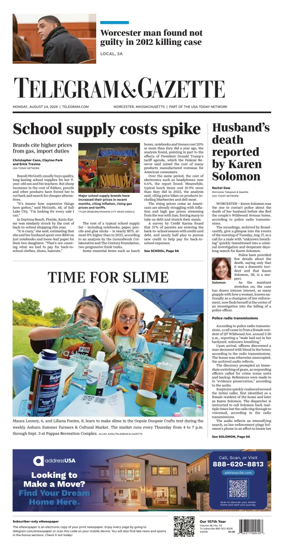 Cover of Telegram & Gazette