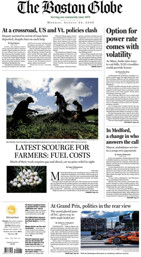Cover of The Boston Globe