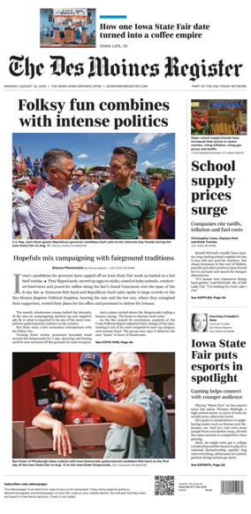 Cover of The Des Moines Register