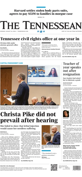 Cover of The Tennessean