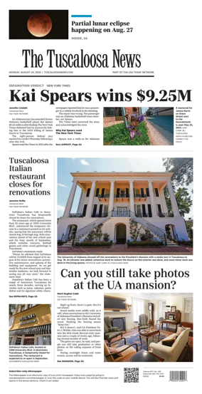 Cover of The Tuscaloosa News