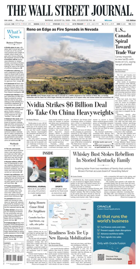Cover of The Wall Street Journal