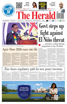 Cover of The Herald (Zimbabwe)