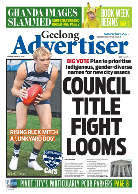 Cover of Geelong Advertiser