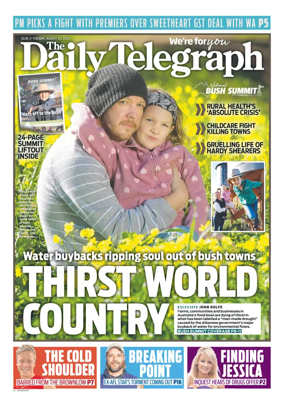 Cover of The Daily Telegraph (Sydney)