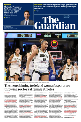 Cover of The Guardian Australia