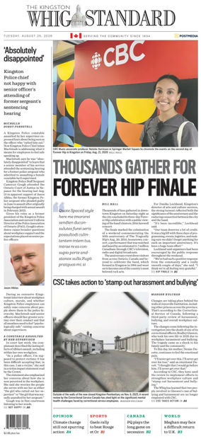 Cover of Kingston Whig-Standard