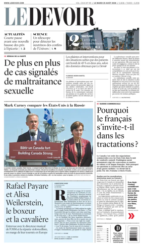 Cover of Le Devoir