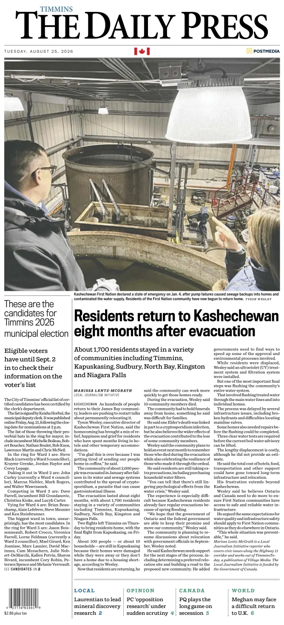 Cover of The Daily Press (Timmins)