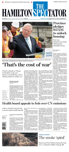 Cover of The Hamilton Spectator