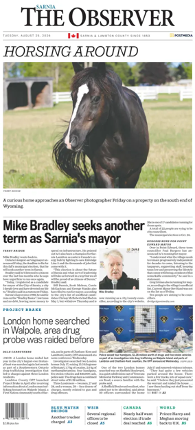 Cover of The Observer (Sarnia)