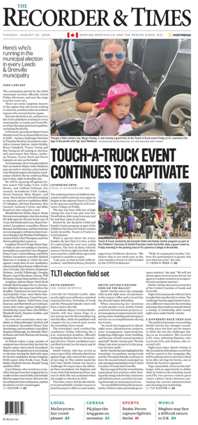 Cover of The Recorder & Times (Brockville)