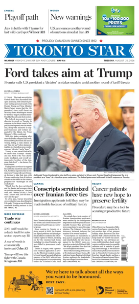 Cover of Toronto Star