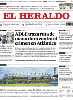 Cover of El Heraldo (Colombia)