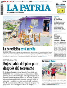 Cover of La Patria (Colombia)