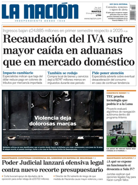 Cover of La Nacion (Costa Rica)