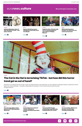 Cover of Euronews Culture and Sport Compiled Edition