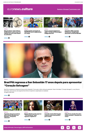 Cover of Euronews Culture and Sport (Portuguese)