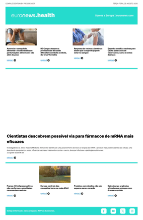 Cover of Euronews Health (Portuguese)